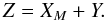 \appendix \setcounter{section}{1} \begin{equation} Z = X_M + Y. \end{equation}