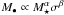 \hbox{$M_{\bullet} \propto M_{\star}^{\alpha}\sigma^{\beta}$}