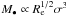 \hbox{$M_{\bullet} \propto R_{{\rm e}}^{1/2} \sigma^3$}