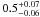 \hbox{$0.5_{-0.06}^{+0.07}$}