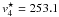 \hbox{$v^\star_4=253.1$}