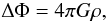 \appendix \setcounter{section}{1} \begin{equation} \Delta\Phi = 4\pi G\rho, \label{poiss} \end{equation}