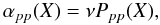 \begin{equation} \alpha_{pp}(X)=\nu P_{pp}(X),\label{hopping_rate} \end{equation}