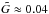 \hbox{$\tilde{G}\approx0.04$}