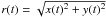 \hbox{$r(t) = \sqrt{x(t)^2 + y(t)^2}$}