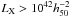 \hbox{$L_{\rm X} > 10^{42} h^{-2}_{50}$}