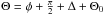 \hbox{$\Theta =\phi+\frac{\pi }{2}+\Delta +\Theta_{0}$}