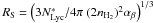 \hbox{$R_{\rm S} = \left(3 N^*_{\rm Lyc} / 4 \pi\ (2n_{\rm H_2})^2 \alpha_{\beta} \right)^{1/3}$}