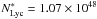\hbox{$N^*_{\rm Lyc} = 1.07 \times 10^{48}$}