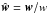 \hbox{$\vect w=\vec w/w$}