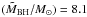 \hbox{$(\tilde M_{\rm BH}/M_{\odot})=8.1$}