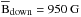 \hbox{$\,\overline{\textrm{B}}_{\textrm{\tiny down}}=950~\textrm{G}\,$}