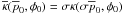 \hbox{$\overline{\kappa}(\overline{p}_0,\phi_0)= \sigma \kappa(\sigma{} \overline{p}_0,\phi_0)$}