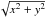 \hbox{$\sqrt{x^2+y^2}$}
