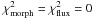 \hbox{$\chi^2_{\rm morph}=\chi^2_{\rm flux} = 0$}