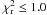 \hbox{$\chi^{2}_{\rm r} \leq 1.0$}