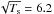 \hbox{$\sqrt{T_{\rm s}} = 6.2$}