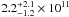 \hbox{$2.2^{+2.1}_{-1.2}\times10^{11}$}