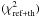 \hbox{$(\chi_{\mathrm{ref+th}}^{2})$}