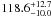 \hbox{$118.6^{+12.7}_{-10.0}$}