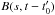 \hbox{$B(s,t-t'_0)$}