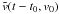 \hbox{$\tilde{v}(t-t_0,v_0)$}