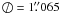 \hbox{$\diameter=1\farcs065$}