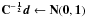 \hbox{$\bf C^{-\frac12}\vec{d} \leftarrow N(0,1)$}