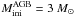 \hbox{$M^{\rm AGB}_{\rm ini} = 3~M_{\odot}$}