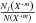 \hbox{${N_j{\left({X^{+m}}\right)}\over{N{\left({X^{+m}}\right)}}}$}