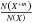 \hbox{${{N{\left({X^{+m}}\right)}}\over{N{\left({X}\right)}}}$}