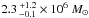 \hbox{$2.3\,^{+1.2}_{-0.1}\times 10^{6}~ M_\sun$}
