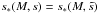 \hbox{$s_*(M,s) = s_*(M,\tilde{s})$}