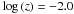 \hbox{$\log\left(z\right)=-2.0$}