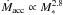 \hbox{$\dot{M}_{\rm acc} \propto M_{*}^{2.8}$}