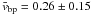 \hbox{$\bar{v}_\mathrm{bp} = 0.26 \pm 0.15$}