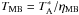 \hbox{$T_{\rm MB}=T_{\rm A}^*/\eta_{\rm MB}$}
