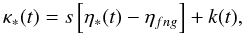 \appendix \setcounter{section}{4} \begin{equation} \label{eq:kappa-ast} \kappa_*(t) = s\left[ \eta_*(t) - \eta_{fng} \right] + k(t), \end{equation}