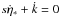 \hbox{$s\dot{\eta}_*+\spdot{k}=0$}