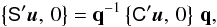\begin{equation} \label{eq:srsprop} \left\{\tens{S}'\vec{u},\,0\right\} =\quat{q}^{-1}\left\{\tens{C}'\vec{u},\,0\right\}\,\quat{q} , \end{equation}