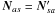 \hbox{$\vec{N}_{as}=\vec{N}_{sa}'$}