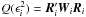 \hbox{$Q(\epsilon_i^2)=\vec{R}_i' \vec{W}_i \vec{R}_i$}