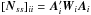 \hbox{$\left[\vec{N}_{ss}\right]_{ii}=\vec{A}_i' \vec{W}_i \vec{A}_i$}
