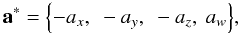 \appendix \setcounter{section}{1} \begin{equation} \label{eq:quatconj} \quat{a}^*=\Bigl\{-a_x,~-a_y,~-a_z,~a_w\Bigr\}, \end{equation}
