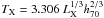 \hbox{$T_{\rm X} = 3.306~L_{\rm X}^{1/3} h_{70}^{2/3}$}
