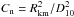\hbox{$C_{\rm n}=R^2_{\rm km}/D^2_{\rm 10}$}