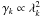 \hbox{$\gamma_k \propto \lambda^2_k$}