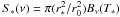 \hbox{$ S_*(\nu) = \pi (r_*^2/r_0^2)B_\nu(T_*)$}
