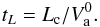 \begin{equation} t_L = L_{\rm c}/V_{\rm a}^0. \label{fuite} \end{equation}