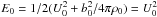 \hbox{$E_0=1/2(U_0^2+b_0^2/4\pi\rho_0)=U_0^2$}